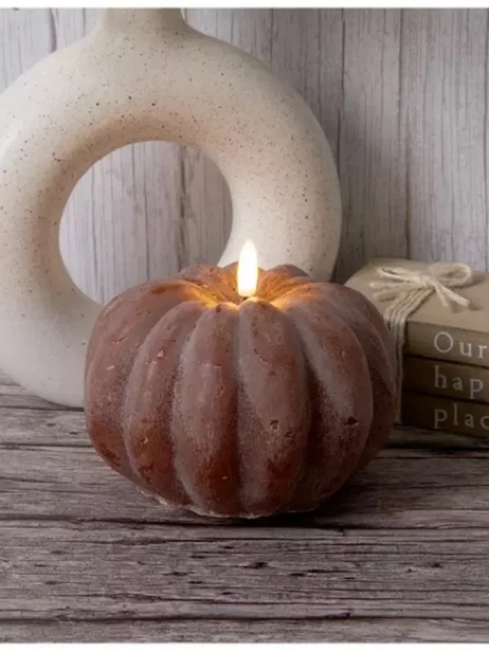Hobby Lobby Brown LED Pumpkin Candle